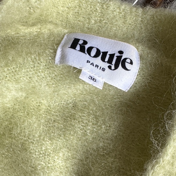 Rouje Light Green Cardigan Sweater - Picture 2 of 4